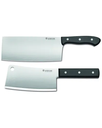 Wusthof 2pc Gourmet Chinese Chef's Set In Black