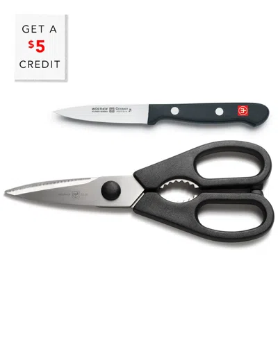 Wusthof Wüsthof 2pc Gourmet Paring Set With $5 Credit In Black