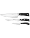 Wusthof 3pc Classic Ikon Chef's Set In Black