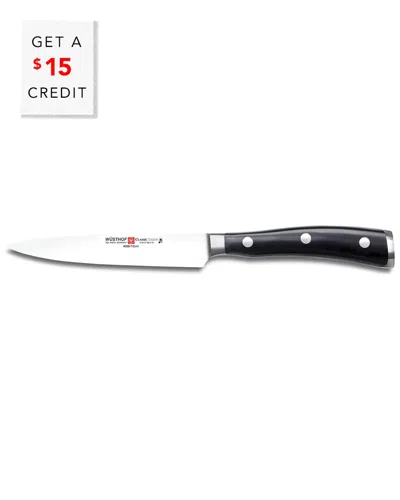 Wusthof 4.5in Classic Ikon Utility Knife With $15 Credit In Black