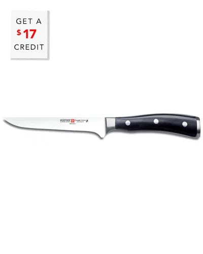 Wusthof 5in Classic Ikon Hollow Edge Santoku Knife With $17 Credit In Black