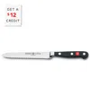 Wusthof 5in Classic Serrated Utility Knife With $12 Credit In Black