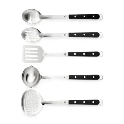 Wusthof 5-piece Kitchen Tool Set In Stainless Tools;black Handle