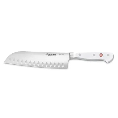 Wusthof 7 Hollow Edge Santoku Knife In White