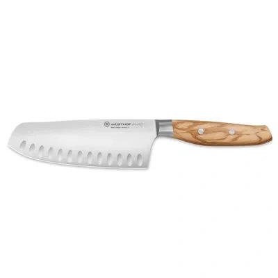 Wusthof Amici 7" Hollow Edge Santoku In Brown