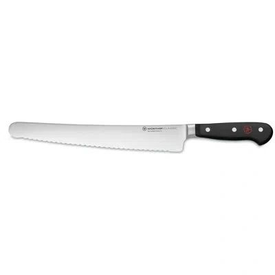 Wusthof Classic 10" Scalloped Edge Super Slicer In Black