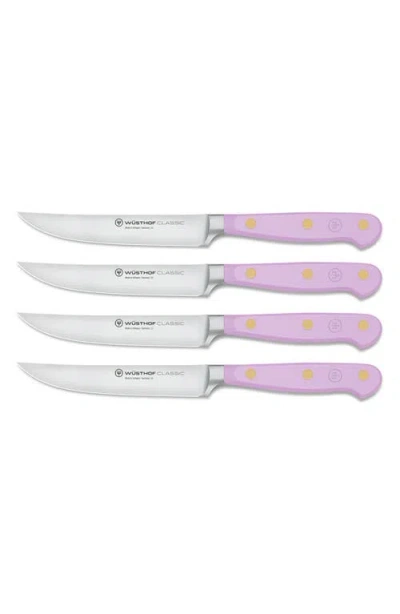 Wusthof Wüsthof Classic 4-piece Steak Knife Set In Purple