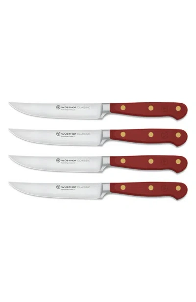 Wusthof Wüsthof Classic 4-piece Steak Knife Set In Purple