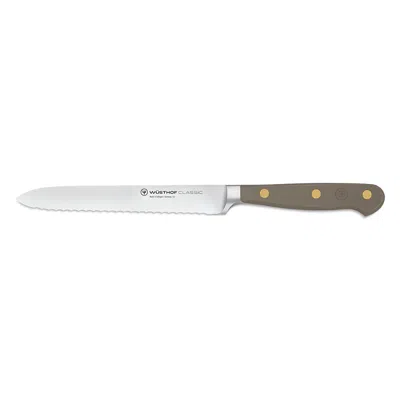 Wusthof Classic 5 Serrated Knife In Green