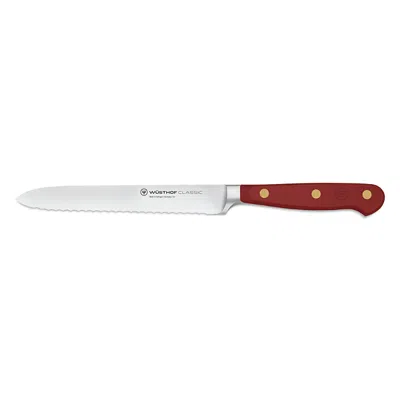 Wusthof Classic 5 Serrated Knife In Brown