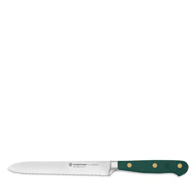 Wusthof Classic 5 Serrated Knife In Green