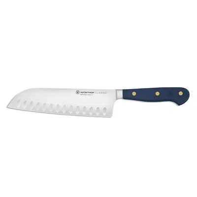 Wusthof Classic 7 Santoku Knife In Blue