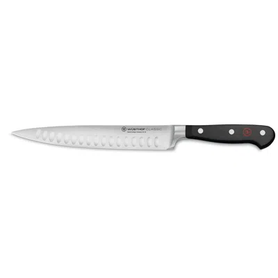 Wusthof Classic 8 Inch Hollow Edge Carving Knife In Black