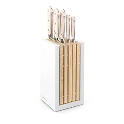 Wusthof Classic 8 Piece Designer Knife Block Set In Pink Sea Salt