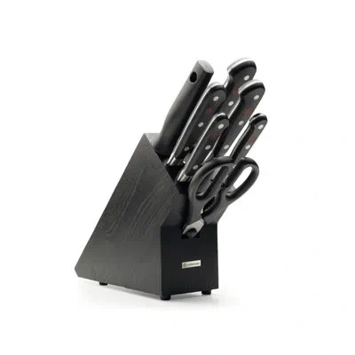 Wusthof Classic 8-piece Knife Block Set In Black