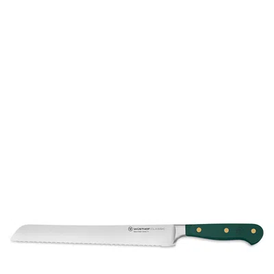 Wusthof Classic 9 Double Serrated Bread Knife In Green