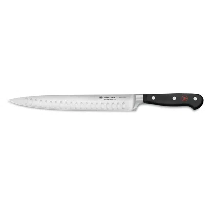 Wusthof Classic 9 Inch Hollow Edge Carving Knife In Black