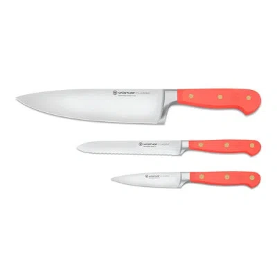 Wusthof Classic Coral Peach 3-piece Chef's Knife Set