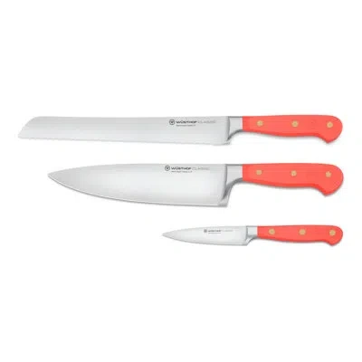 Wusthof Classic Coral Peach 3-piece Starter Knife Set