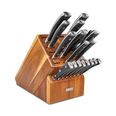 Wusthof Classic Ikon 20 Piece Knife Block Set In Black