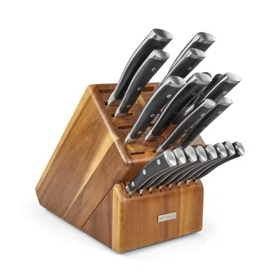 Wusthof Classic Ikon 20-piece Knife Block Set In Black