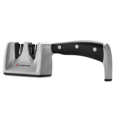 Wusthof Classic Ikon 2-stage Hand-held Sharpener In Silver