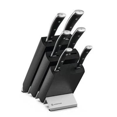 Wusthof Classic Ikon 7-piece Knife Block Set In Black