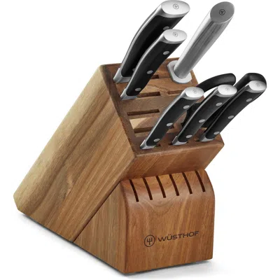 Wusthof Wüsthof Classic Ikon 8-piece Knife Block Set In Black