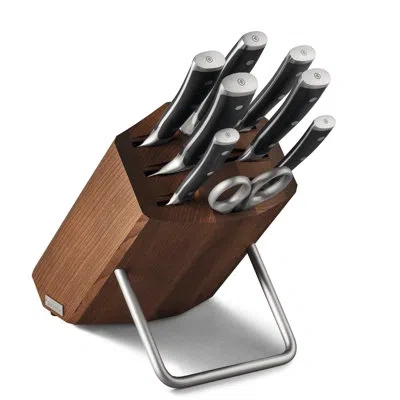 Wusthof Classic Ikon 9-piece Knife Block Set In Black