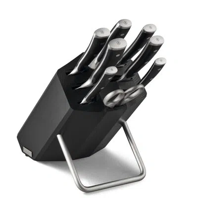 Wusthof Classic Ikon 9-piece Knife Block Set In Black