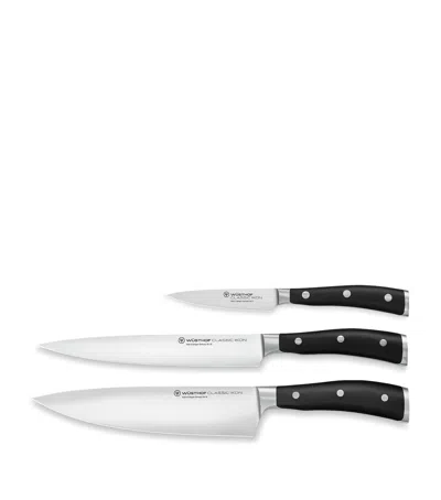 Wusthof Classic Ikon Knives In Black