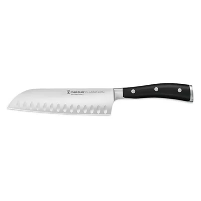 Wusthof Classic Ikon Santoku Knife, 7 In Black