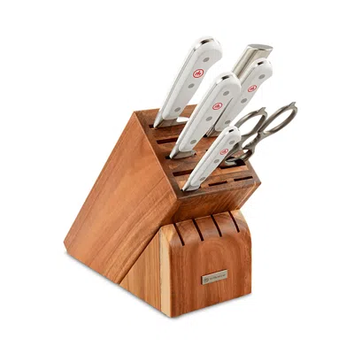 Wusthof Classic Series 7 Piece Knife Block Set In White