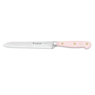 Wusthof German Classic Color Pink Himalayan Salt 5" Serrated Utility Knife