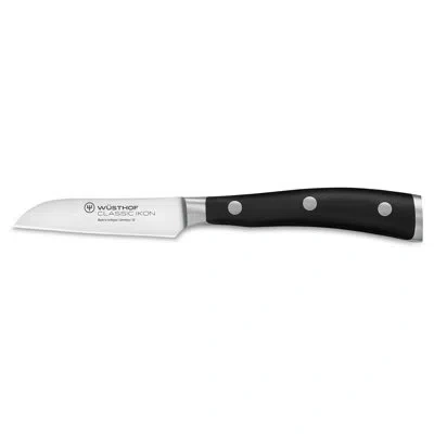 Wusthof German Classic Ikon 3'' Flat Cut Paring Knife In Black