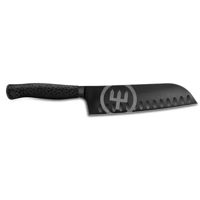 Wusthof German Performer 6.69" Hollow Edge Santoku Knife In Black