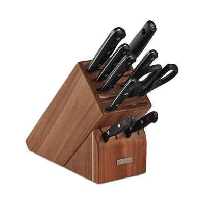 Wusthof Gourmet 10 Piece Knife Block Set In Brown