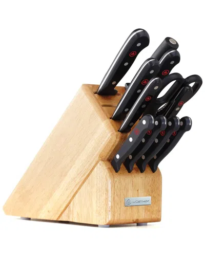 Wusthof Gourmet 12pc Knife Block Set In Brown