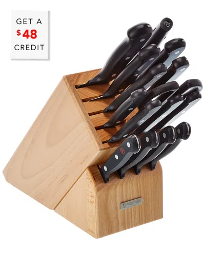 Wusthof Gourmet 16pc White Knife Block Set In Brown