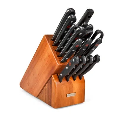 Wusthof Gourmet 16-piece Knife Block Set In Black