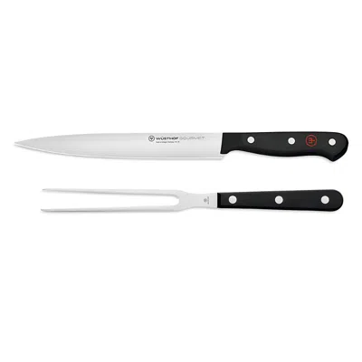 Wusthof Gourmet 2 Piece Carving Set In Black