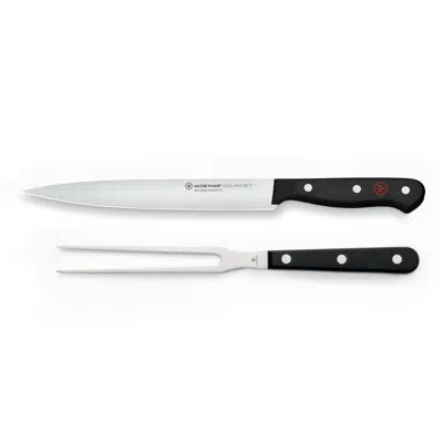 Wusthof Gourmet 2-piece Carving Set In Black