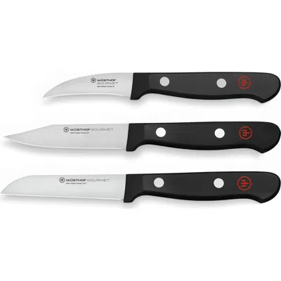 Wusthof Wüsthof Gourmet 3-piece Paring Knife Set In Black