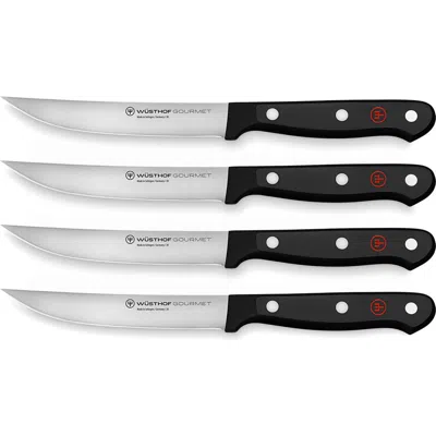 Wusthof Wüsthof Gourmet 4-piece Steak Knife Set In Black