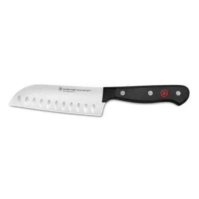 Wusthof Gourmet 5" Hollow Edge Santoku Knife In Black