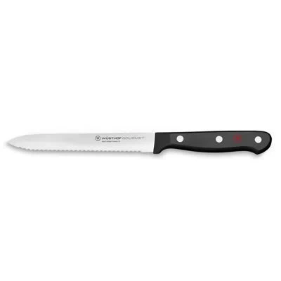 Wusthof Gourmet 5" Serrated Utility Knife In Black