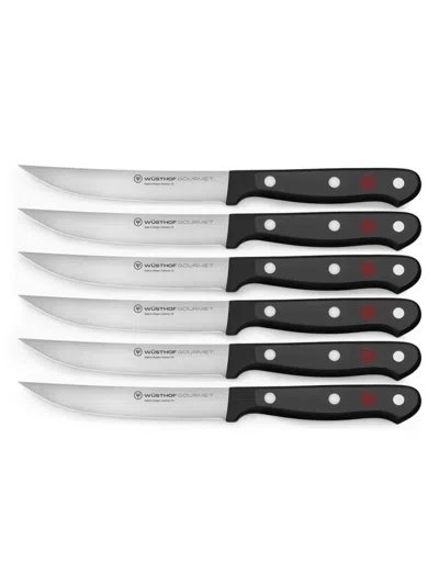Wusthof Gourmet 6-piece Steak Knife Set In Black