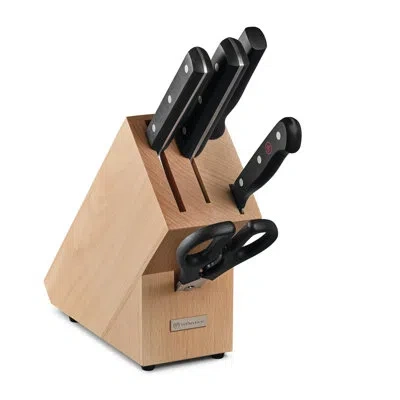 Wusthof Gourmet 6-piece Knife Block Set In Black