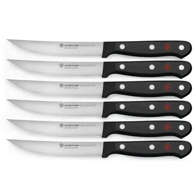 Wusthof Gourmet 6-piece Steak Knife Set In Black