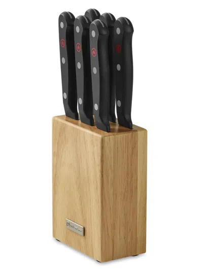 Wusthof Gourmet 7-piece Steak Knife Block Set In Brown